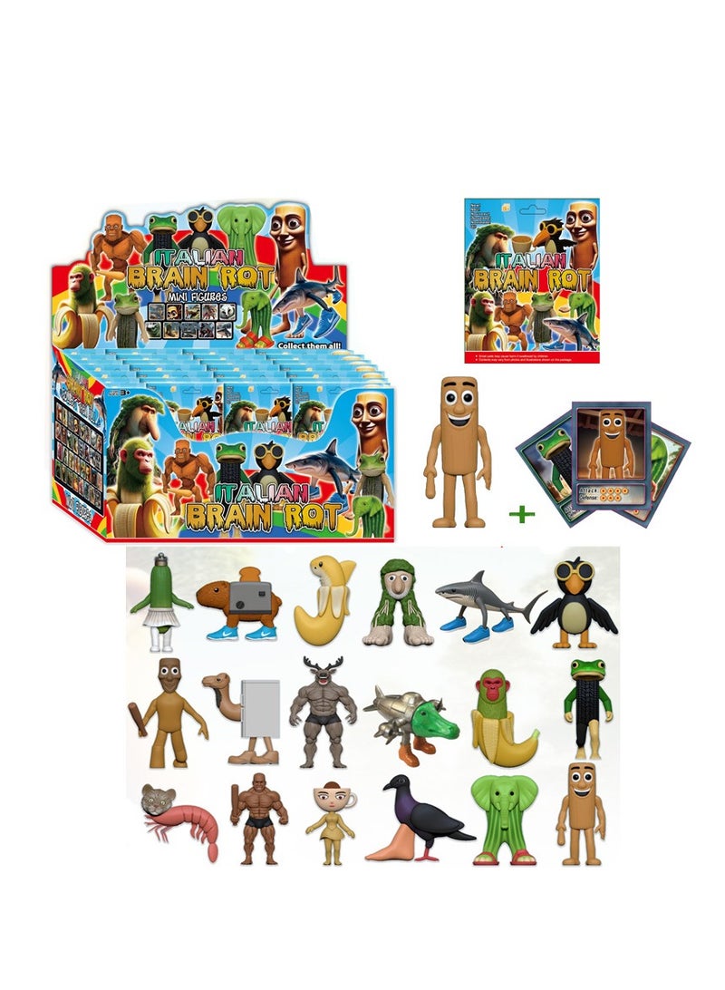 Y&D 24 pcs TungTungSahur Figure Toys For Fans  Series Figures Model Birthday Cake Toppers