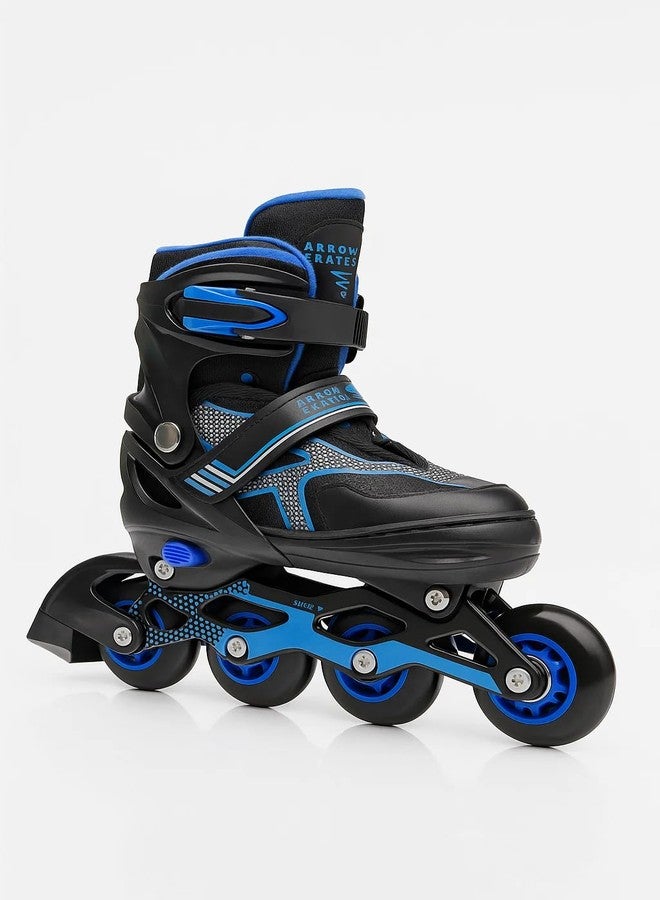PapaBear Papa Bear Adjustable Inline Skates Skating Shoes for Boys Kids Girls Adjustable Roller Blades Small Size Age 4-7 Years PU Strong 4 Wheels Aluminium - Image 3