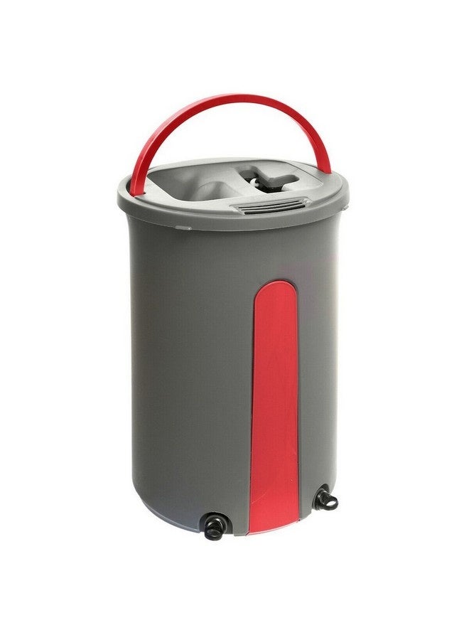 Five Simply Smart Lena Mechanical Wringer Bucket with Mop Grey and Red 7 L 157344 - Image 2