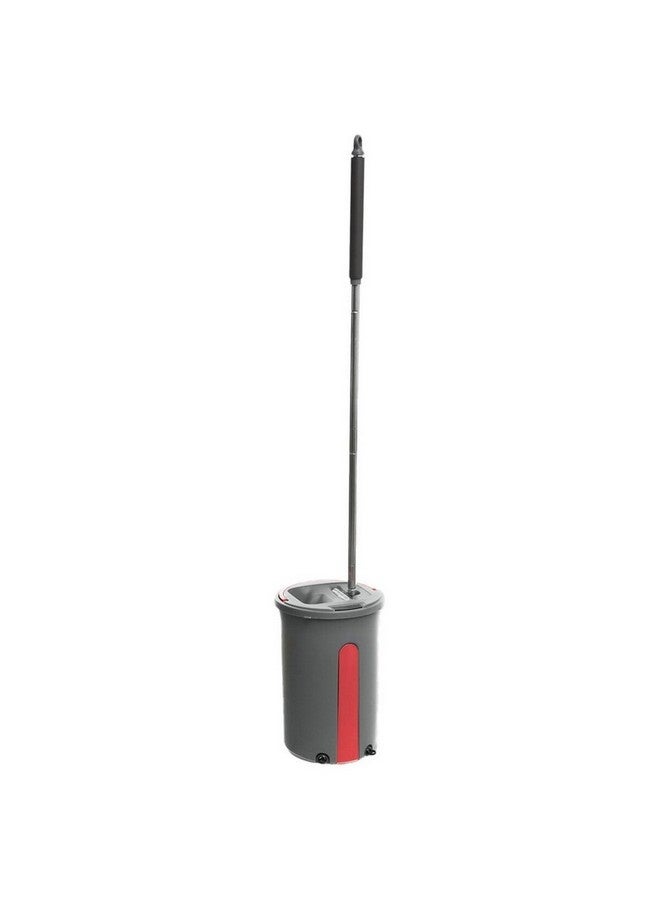 Five Simply Smart Lena Mechanical Wringer Bucket with Mop Grey and Red 7 L 157344 - Image 1