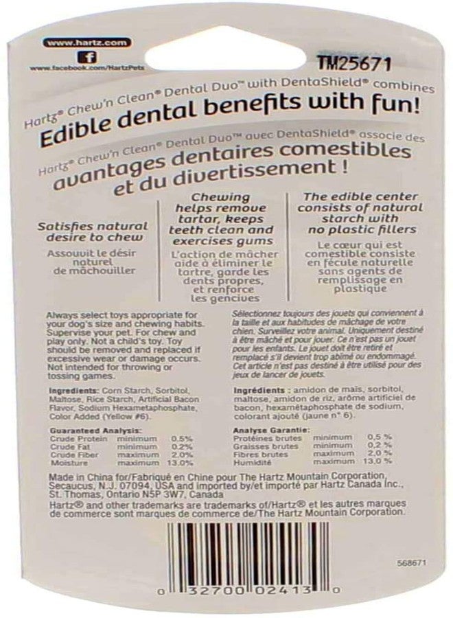 Hartz Tiny Dog Dental Duo Dog Toy Edible Chew Combo [Set of 3] - Image 3