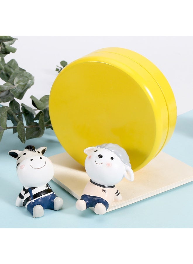Baby Tooth Memorial Box Girl Boy Tooth Storage Wooden Children Tooth Change Collection Commemorative Fetal Hair Storage Box Diy-Color:Red Tooth Box-T-shirt Sheep - Image 2