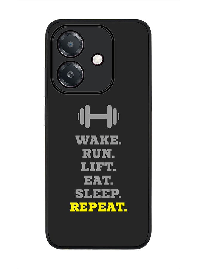 Stylizedd For Oppo A5i Case,Slim fit Camera Protection, Shockproof Thin Phone cover  - Routine (Grey)