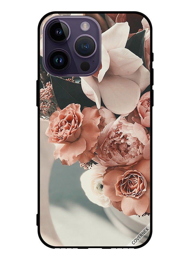 Covernex Protective Case Cover For Apple iPhone 14 Pro Max Bouquet Of Beautiful Peach Flowers - Image 1