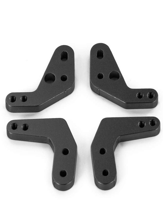 MORFUM 4PCS CNC Metal RC Car Shock Absorber Mount Aluminium Alloy Height Angle Stand Tower for Axial SCX10 90046 RC Crawler Car Upgrade Replacement Parts (Black) - Image 5