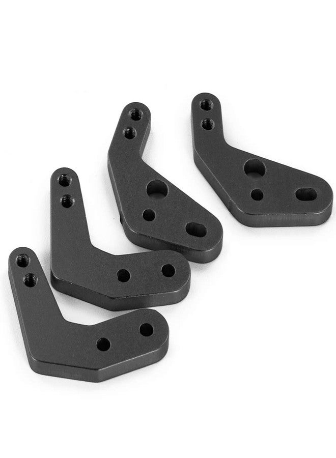 MORFUM 4PCS CNC Metal RC Car Shock Absorber Mount Aluminium Alloy Height Angle Stand Tower for Axial SCX10 90046 RC Crawler Car Upgrade Replacement Parts (Black) - Image 3
