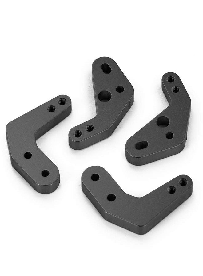 MORFUM 4PCS CNC Metal RC Car Shock Absorber Mount Aluminium Alloy Height Angle Stand Tower for Axial SCX10 90046 RC Crawler Car Upgrade Replacement Parts (Black) - Image 4