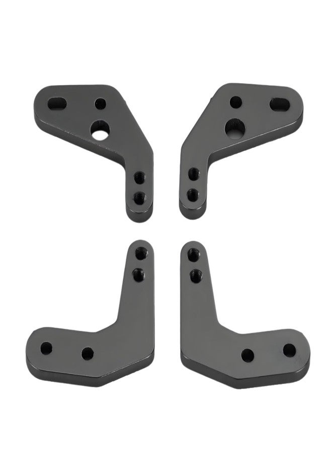 MORFUM 4PCS CNC Metal RC Car Shock Absorber Mount Aluminium Alloy Height Angle Stand Tower for Axial SCX10 90046 RC Crawler Car Upgrade Replacement Parts (Black) - Image 1