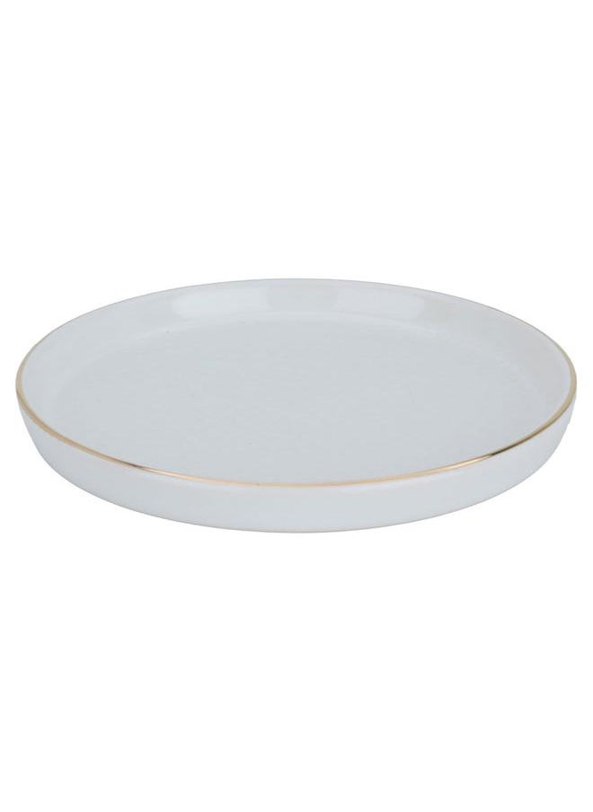 Alsaif Porcelain Serving Plate 13 Cm Flat Round White  - Image 1