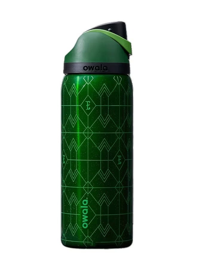 زجاجة مياه من الفولاذ المقاوم للصدأ عازل للحرية مع القش للرياضة والسفر والمدارس BPA-Free Sports Water Bottle (باللغة الإنجليزية) - Image 1