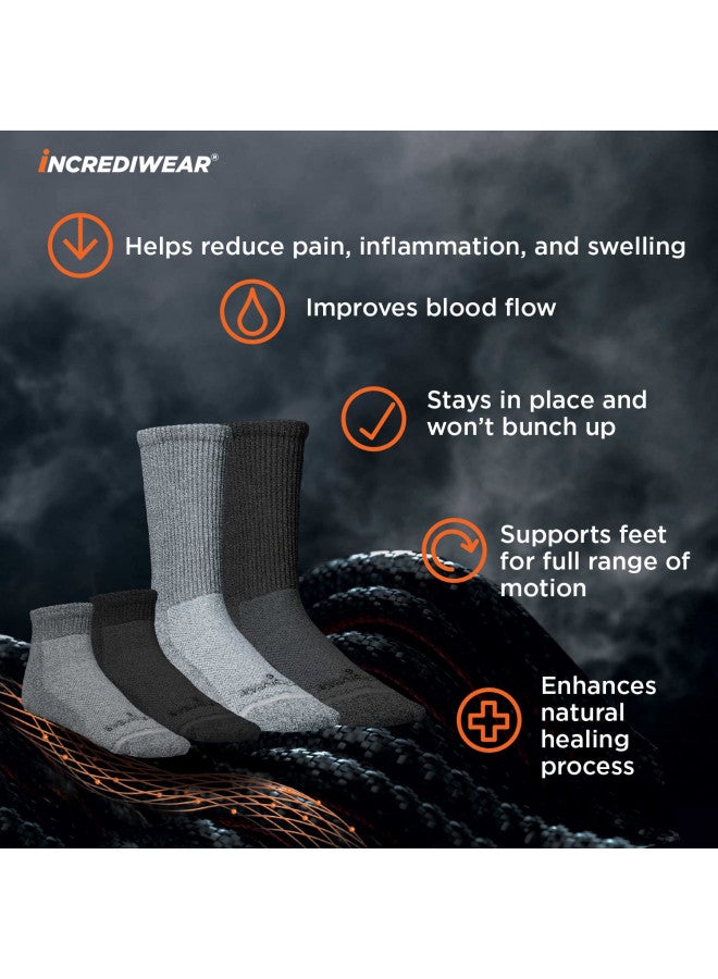 INCREDIWEAR Incrediwear Circulation Socks Womens and Mens Crew Socks (Black, X-Large) - Image 4