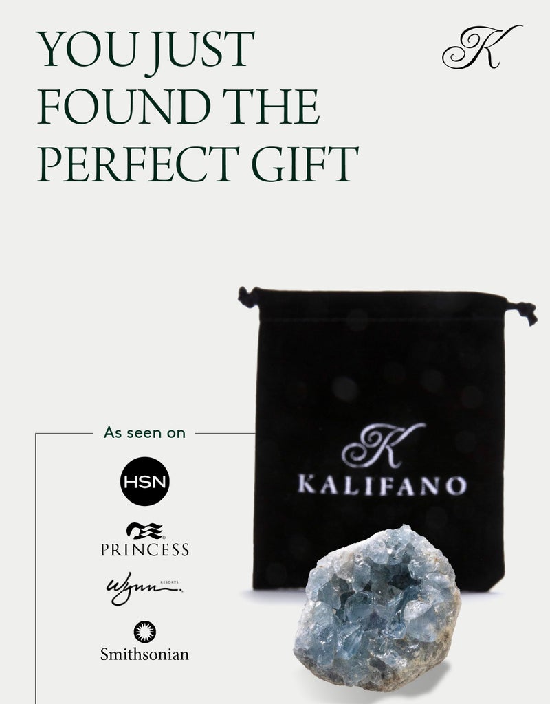 KALIFANO Raw AAA+ Celestite Crystal Cluster Geode - High Energy Natural Celestine Stone - Reiki Wicca Celestita Rock with Healing and Calming Effects (Family Owned and Operated) - Image 5