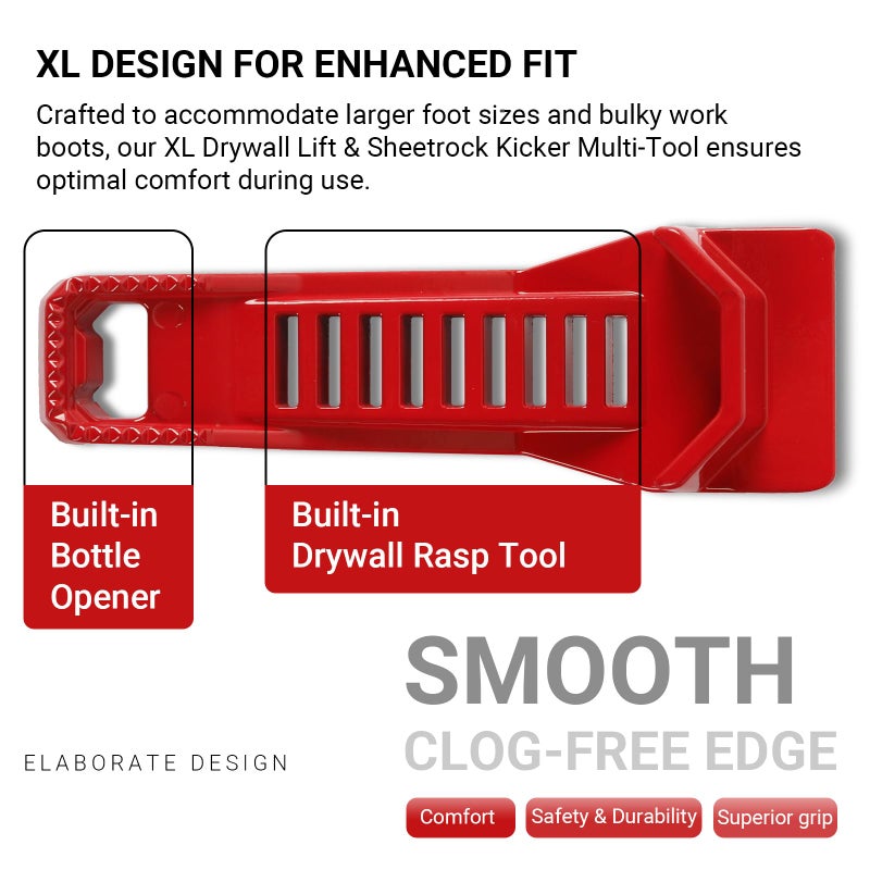 Calvana XL Drywall Lifter, Drywall Rasp, Drywall Jack, Taller and Wider Toe Insert Design, Sheetrock Fitting Multi-Tool, Ideal for Wall Panels and Door Installation - Image 3