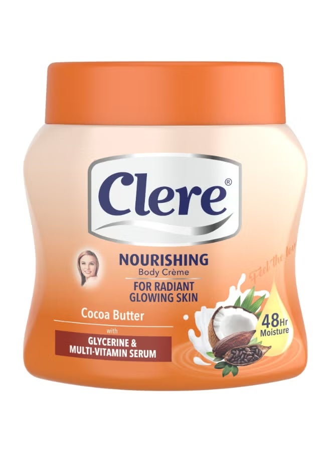CLERE Clear Cocoa Butter Body Cream – Deep Moisturizing & Nourishing Formula | 500ml 500ml