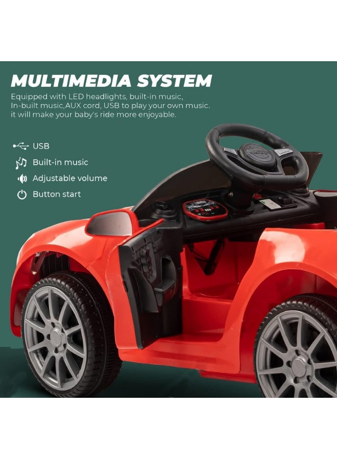 FUN MOMENT Kids Electric Car with Remote Control, LED Lights, and Music - Image 2