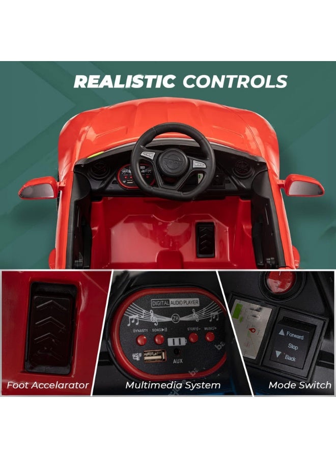 FUN MOMENT Kids Electric Car with Remote Control, LED Lights, and Music - Image 3