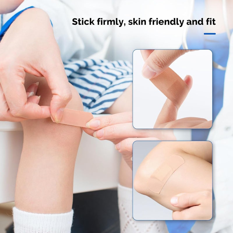 JMU لصقات لاصقة معقمة JMU 300 قطعة 1x3 بوصة شرائط لاصقة من القماش مغلفة بشكل فردي للعناية بالجروح والإسعافات الأولية - Image 4