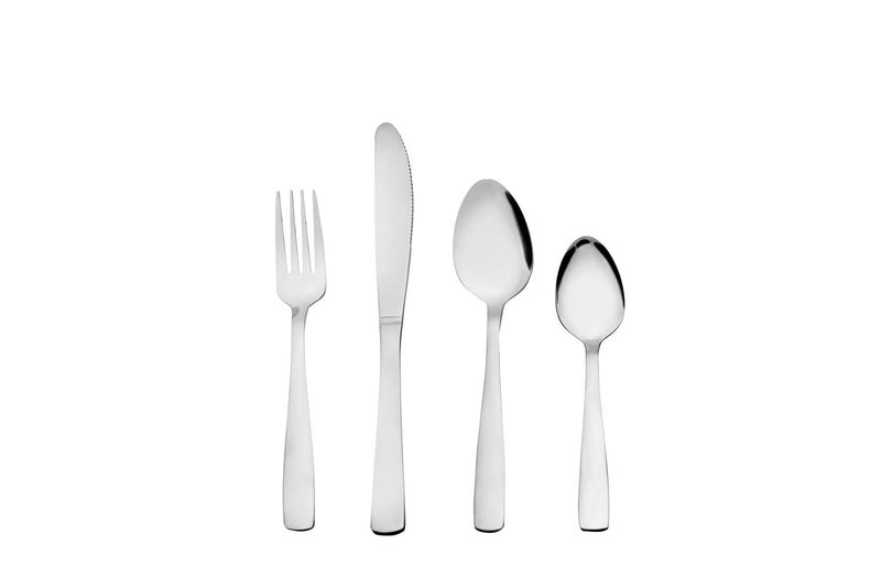Cutlery Set for 4 People 16 Pieces  Otto Koning Hannover Stainless Steel Flatware Set Ideal for Daily Use Silverware Set with Spoon Knife and Fork Classic  Simple Design