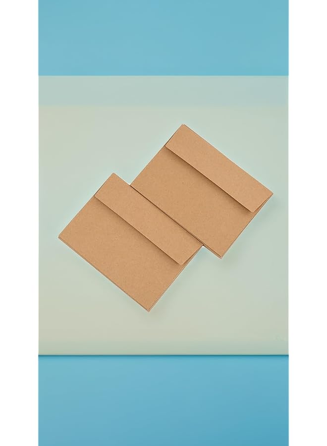erorex 50 Pack Kraft Envelopes 4X6 Inch Brown Card A4 Invitation And Postcard Envelopes  - Image 5