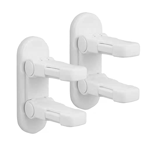 Flowden Improved Childproof Door Lever Lock（2 Pack）Prevents Toddlers from Opening Doors. Durable ABS with Adhesive Backing. Simple Install, No Tools Needed - Image 1