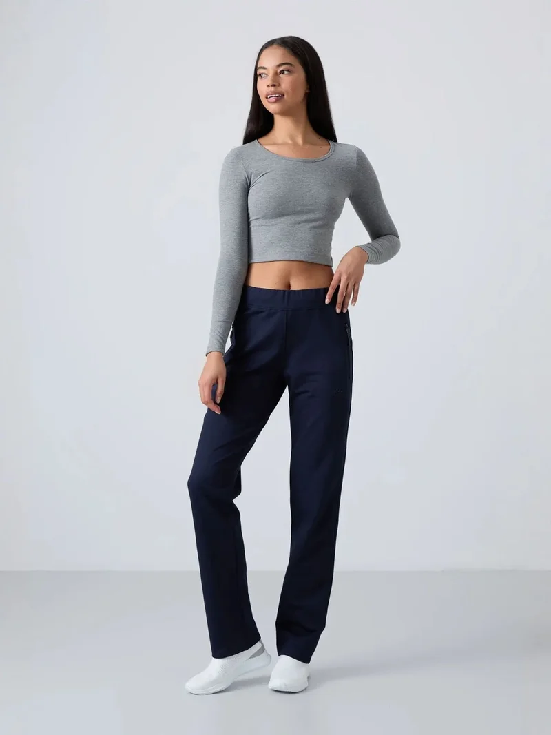 تومي لايف TOMMY Women's Straight-leg Fleece Sweatpants