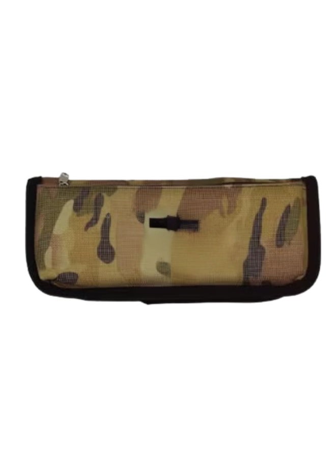 Canvas Pencil Case Double Zipper Large Capacity Desktop Storage Bag Kids Pencil Case Rough Enough for Big Boys Girls Kids, Camouflage,, Classic (Camo(Beige) - Image 3