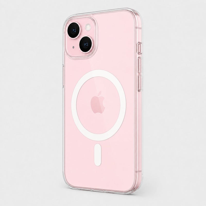 MagSafe Compatible Clear Case for iPhone 15, Transparent Magnetic Ring TPU Cover with Raised Camera & Screen Protection - Image 3