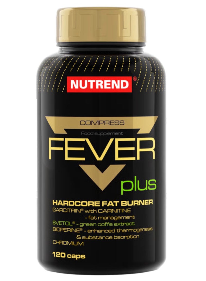 Nutrend Compress Fever Plus – 120 Capsules Fat-Burning Blend | 14 Natural Actives, 105 mg Caffeine - Image 1