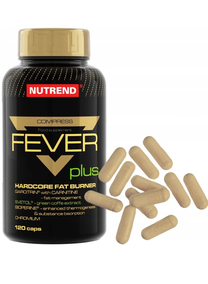 Nutrend Compress Fever Plus – 120 Capsules Fat-Burning Blend | 14 Natural Actives, 105 mg Caffeine - Image 2