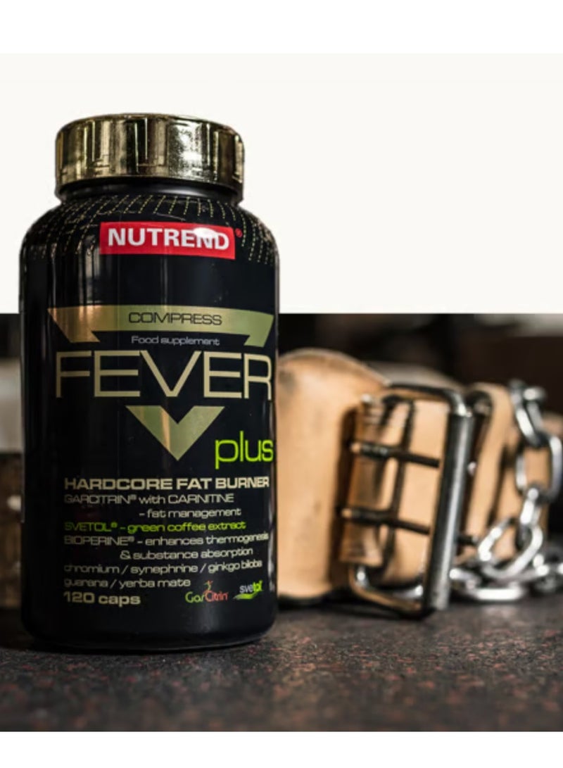 Nutrend Compress Fever Plus – 120 Capsules Fat-Burning Blend | 14 Natural Actives, 105 mg Caffeine - Image 5