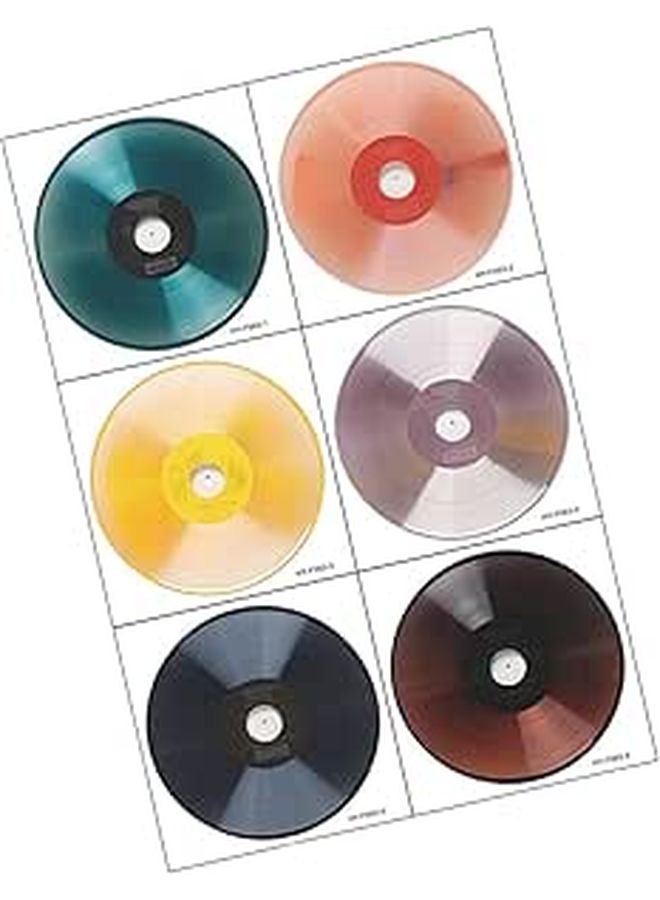 6 Pcs Self Adhesive Vinyl Record Wall Stickers Black Music Notes Decor For Bedroom Cafe - Image 1