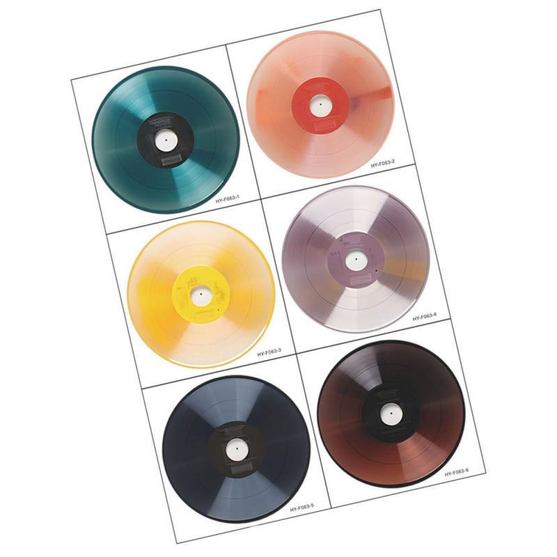 6 Pcs Self Adhesive Vinyl Record Wall Stickers Black Music Notes Decor For Bedroom Cafe - Image 2