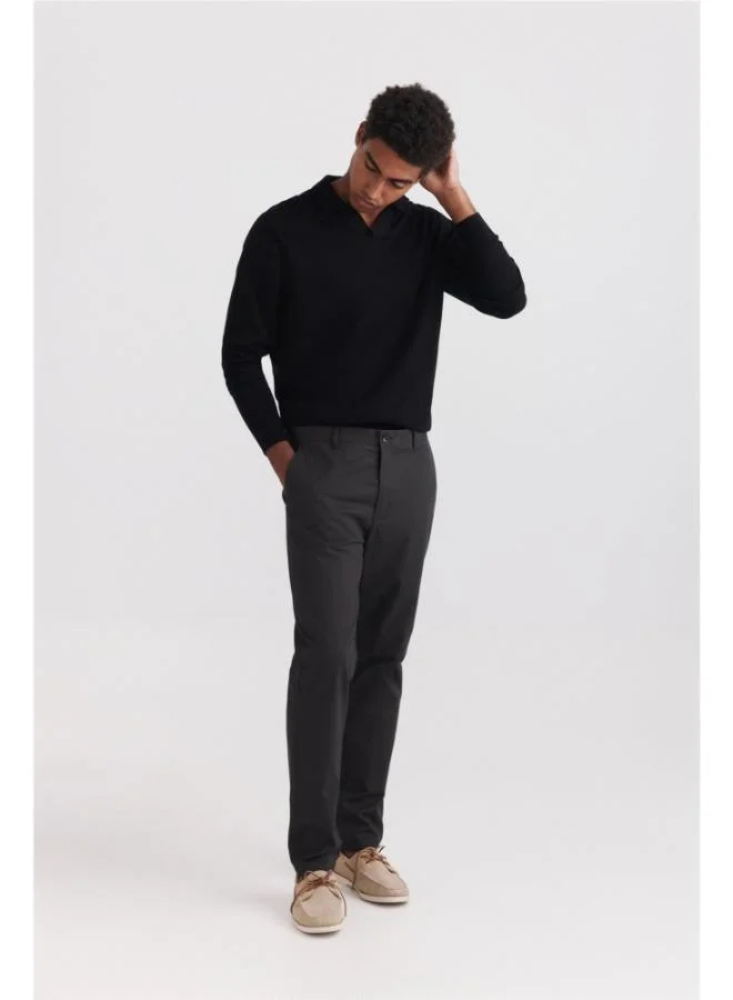 Bicolour structure comfort fit chinos