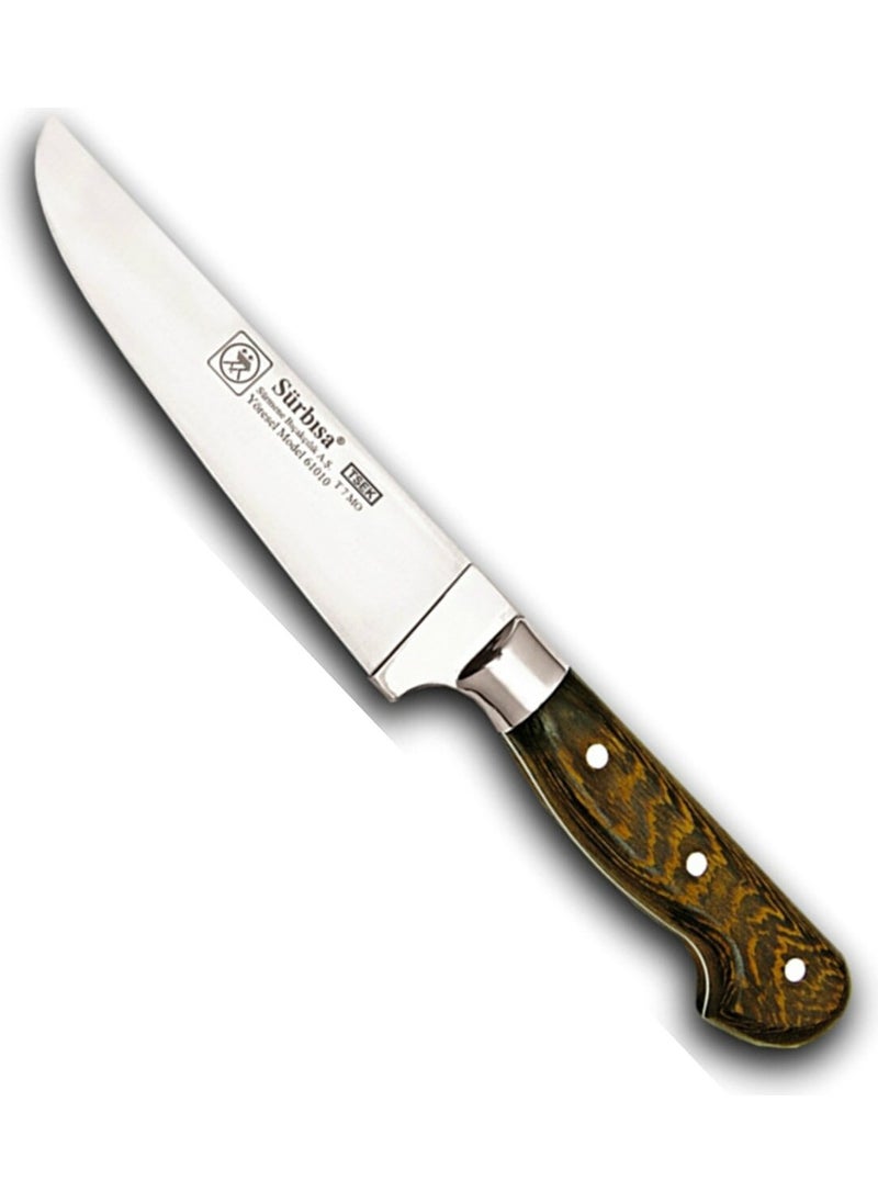 Sürbisa Sürbısa Kitchen Cutting Chopping Knife 61010-YM Local Model Wooden Handle Pin Stainless Steel 