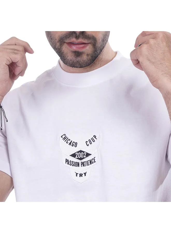 Coup Coup Men Printed Single Jersey T-Shirt 1000736 3XL - White