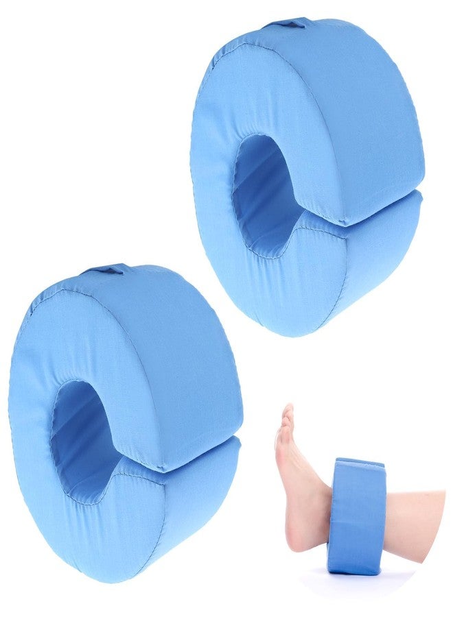 Beufee 2 PCS Foot Elevation Pillows, Blue Hand Ankle Foam Cushion Leg Hand Lifting Pillow Stabilizer with Ankle Heel Elevator Wedges Foot Support Pillow - Image 1