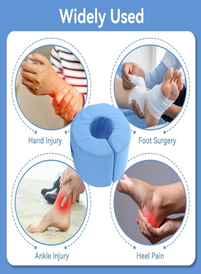Beufee 2 PCS Foot Elevation Pillows, Blue Hand Ankle Foam Cushion Leg Hand Lifting Pillow Stabilizer with Ankle Heel Elevator Wedges Foot Support Pillow - Image 4