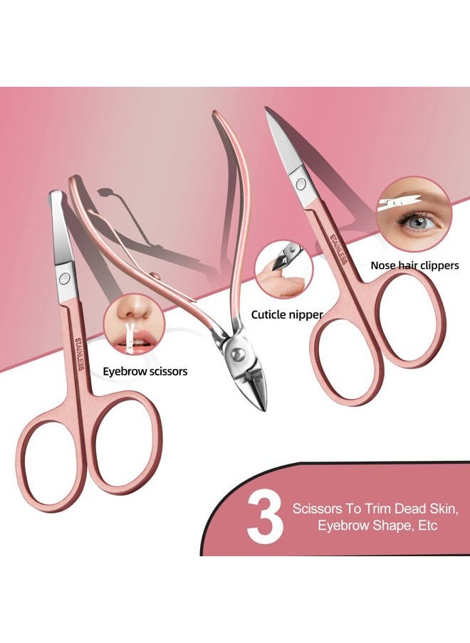 RedFlow Manicure Set 30 in 1 Nail Clipper set, REDFLOW nail clippers, fingernail & toenail clippers, Manicure Tools, pedicure tools, Suitable for Travel Manicure Kit, Nail Set Kit With Everything Profe  - Image 5