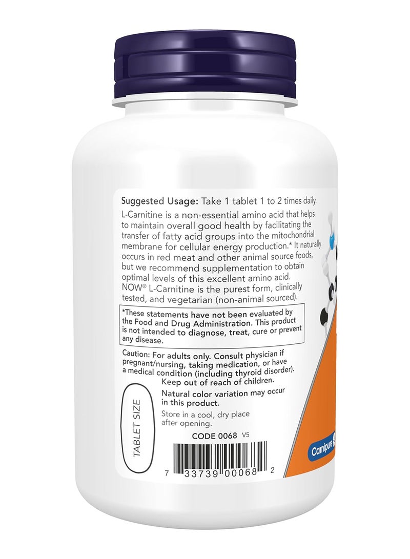 now Lcarnitine 1000 Mg 100 Tablets - Image 3