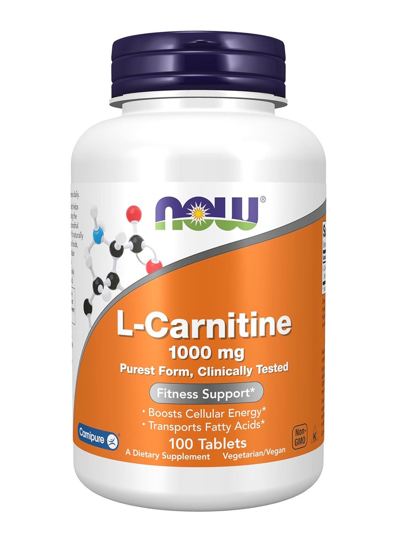 now Lcarnitine 1000 Mg 100 Tablets - Image 1