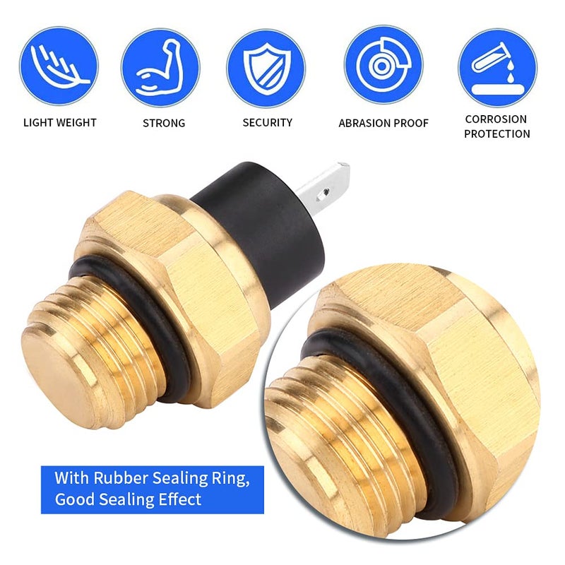 Keenso Radiator Fan Switch 37760-MT2-003, Temperature Switch VFR700F VFR750F VFR800 VTR1000F VT600 VT750 VT1100 37760-MT2-003 - Image 5