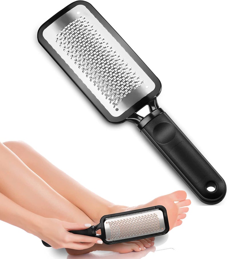 Temperia Leg, Heel & Foot Scrubber for Dead Skin - Very Sharp & Big (11 * 3 inch) - Pedicure & Feet Scrub Tools, Foot Scraper Cleaner & Filer, Callus Remover For Cracked Heels (Metal) - Image 1