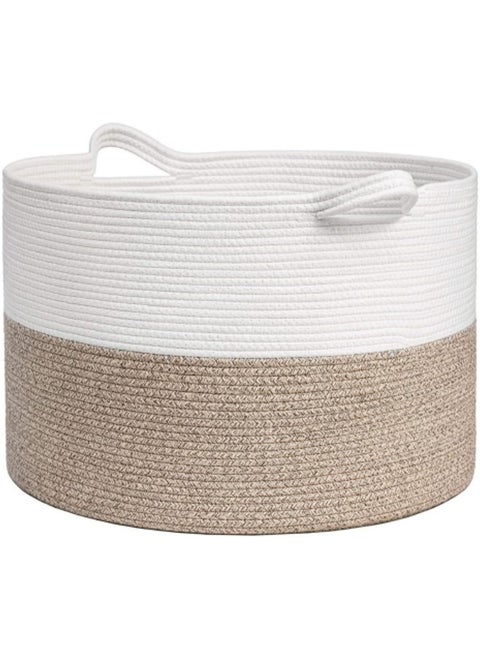 Large Laundry Baskets Clothes Basket Woven Laundry Baskets with Handles, Toys Basket, Large Baskets 51 x 34cm