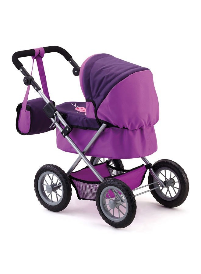 Bayer Design Trendy 13012AA Doll's Pram Height Adjustable Folding with Bag Fairy Motif Purple 67 x 41 x 67 cm - Image 3