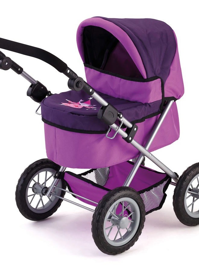 Bayer Design Trendy 13012AA Doll's Pram Height Adjustable Folding with Bag Fairy Motif Purple 67 x 41 x 67 cm - Image 5
