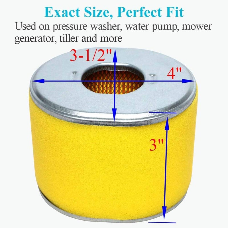 HOODELL 4 Pack GX270 Air Filter for Honda GX240 8HP GX 270 9HP Engine, Professional EG3500X 17210-ZE2-505 17210-ZE2-822 17210-ZE2-515 Air Filter - Image 4