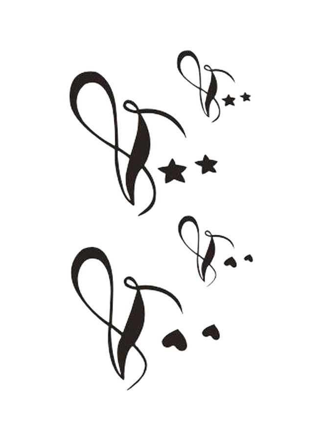 NIBEMINENT Waterproof Tattoo Stickers Black