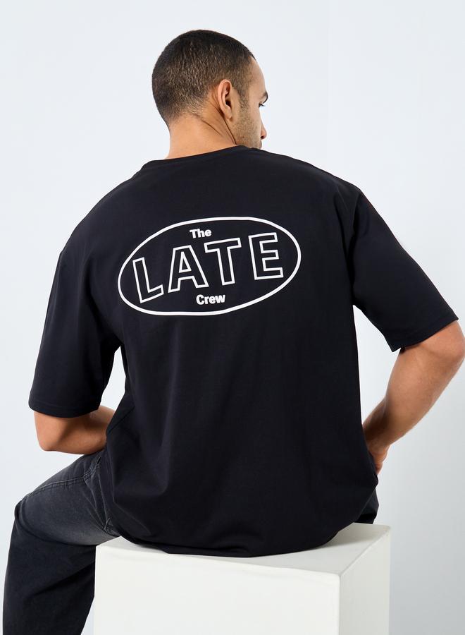 ستايلي تيشيرت فضفاض مُطبع بنسيج جيرسي - Image 1