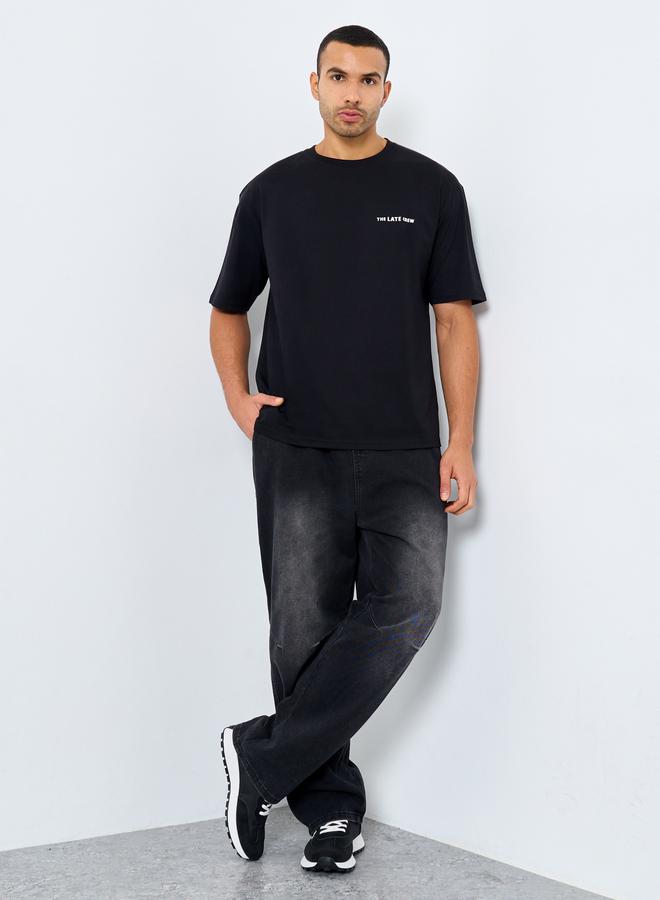 ستايلي تيشيرت فضفاض مُطبع بنسيج جيرسي - Image 3