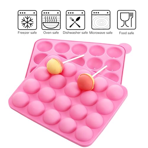 Ocmoiy Cake Pop Mold Set of 262 - including 20 Cavities Silicone Cake Pop Molds, Cake Pop Sticks, Cake Pop Wrappers, Sliver Twist Ties, Decorating Pen - Image 5